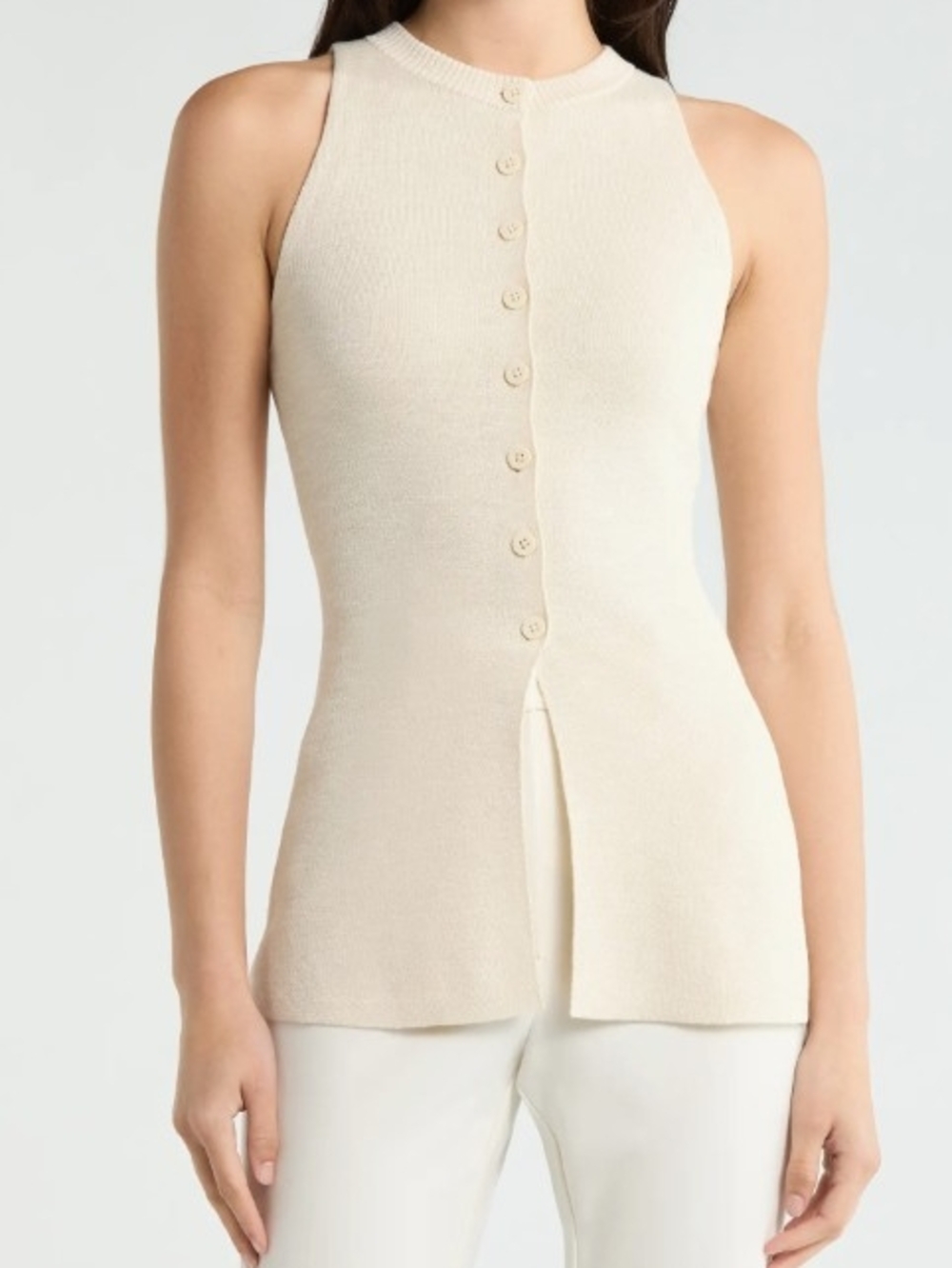 ALIGNE Daphne Knit Sweater Vest - Oatmeal (NWOT) Size 6